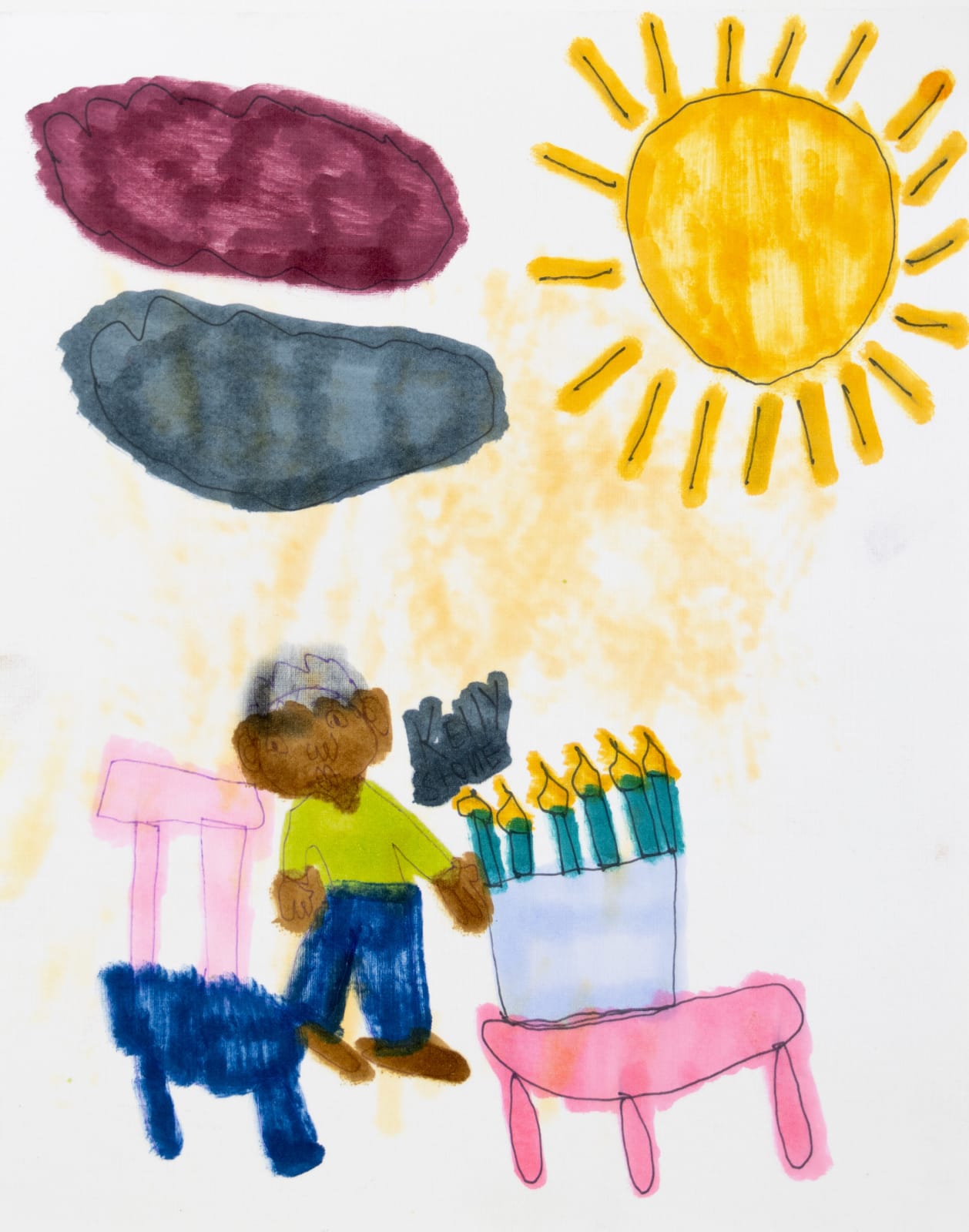 Kelly Stone, Clouds and Sun awd my Birthday, 2023