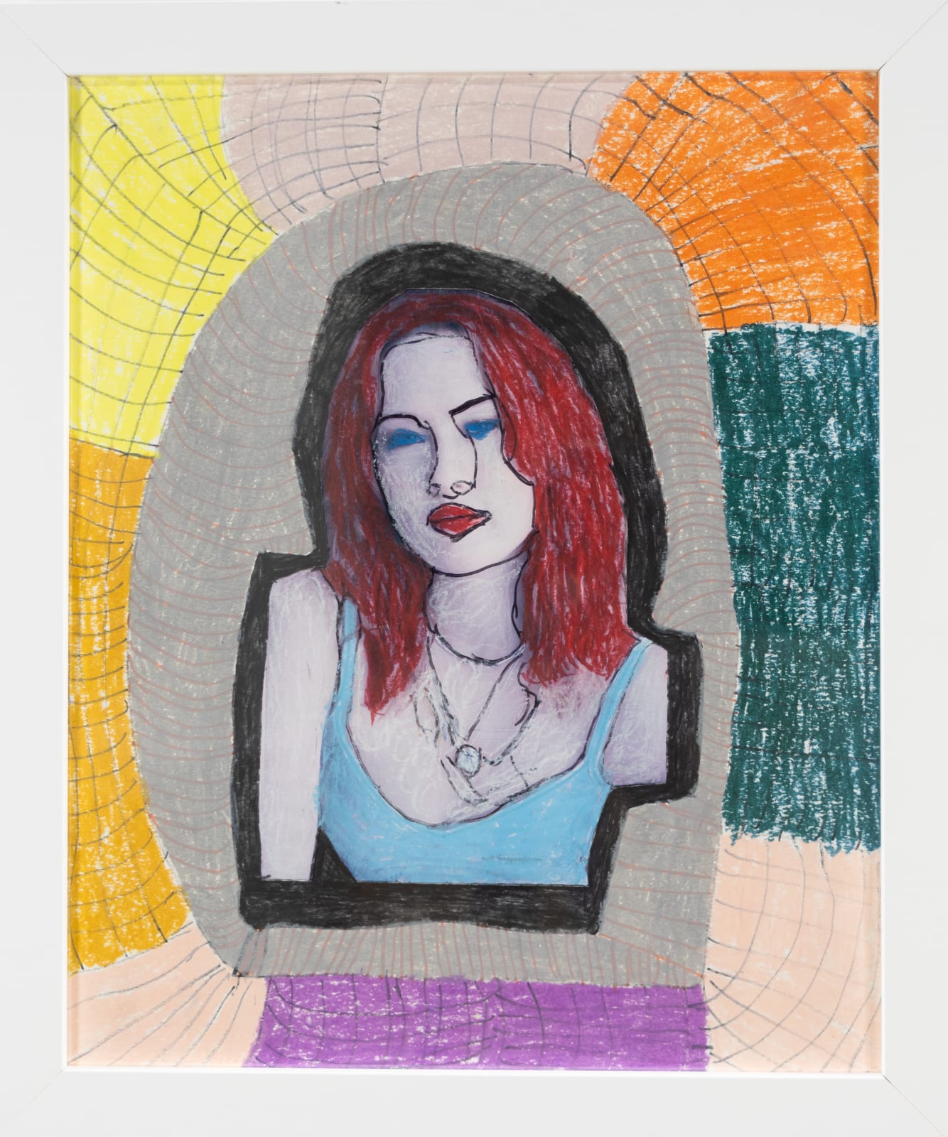 Veronica 'Ronnie' Cuculich, Untitled (Red Hair, Blue Eyes, Blue Shirt, Woman), n.d.
