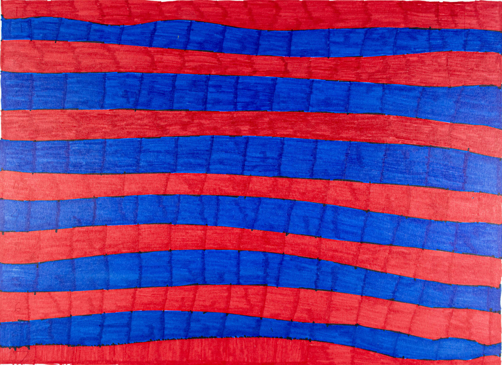 Maria Vanik, Red Blue American Flag, 2023