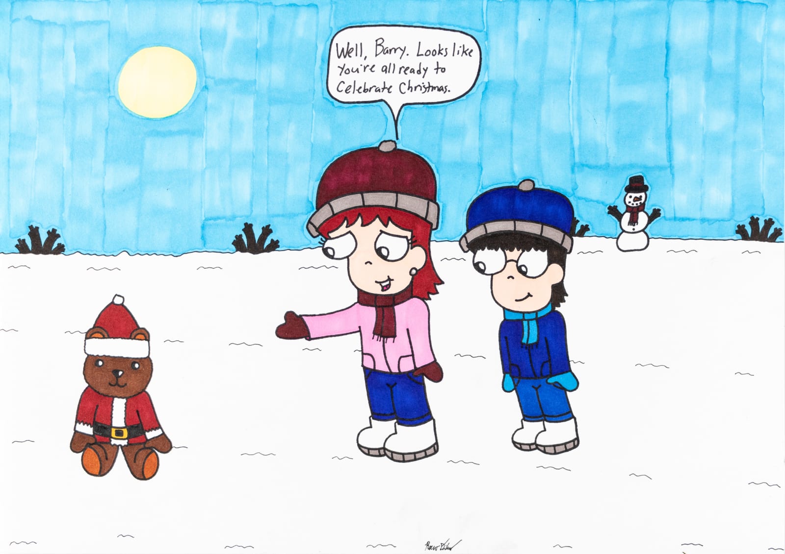 Rocco DiCaro, Teddy Bear in the Snow, 2023