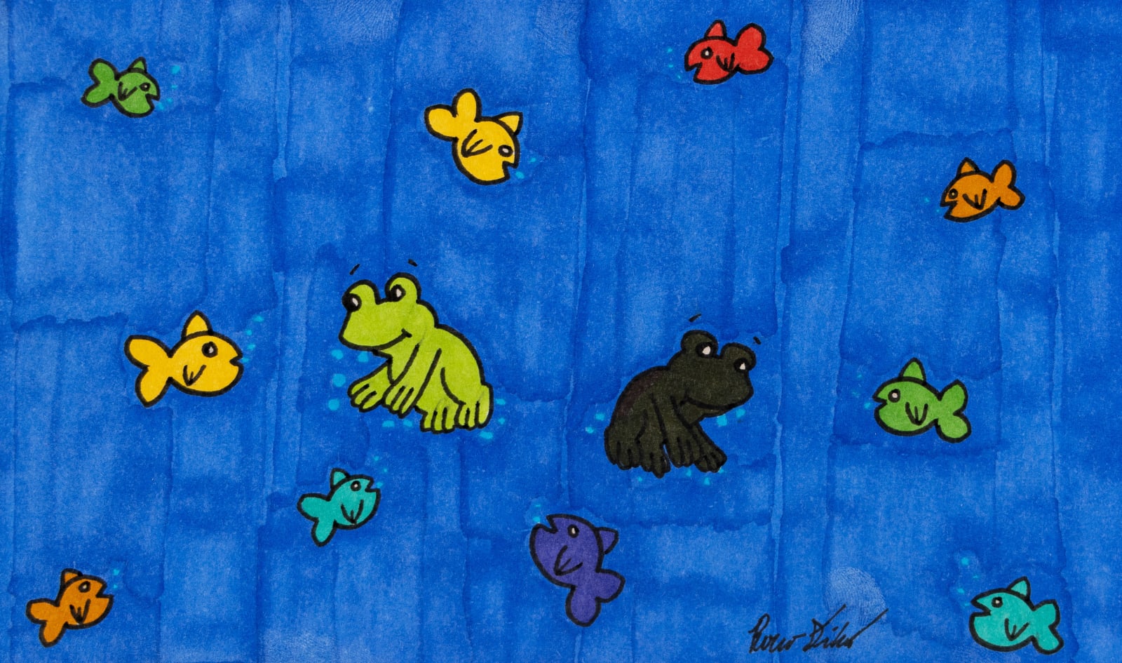 Rocco DiCaro, Amphibians Swimming with Fishes, 2024