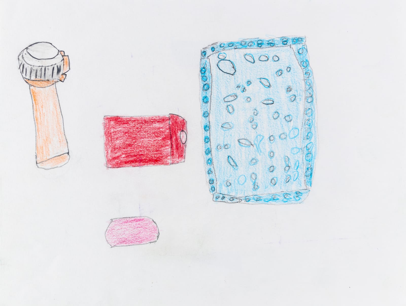 Carol Pyes, Sponge, Pencil Sharpener, Eraser, Medicine Bottle, 2020