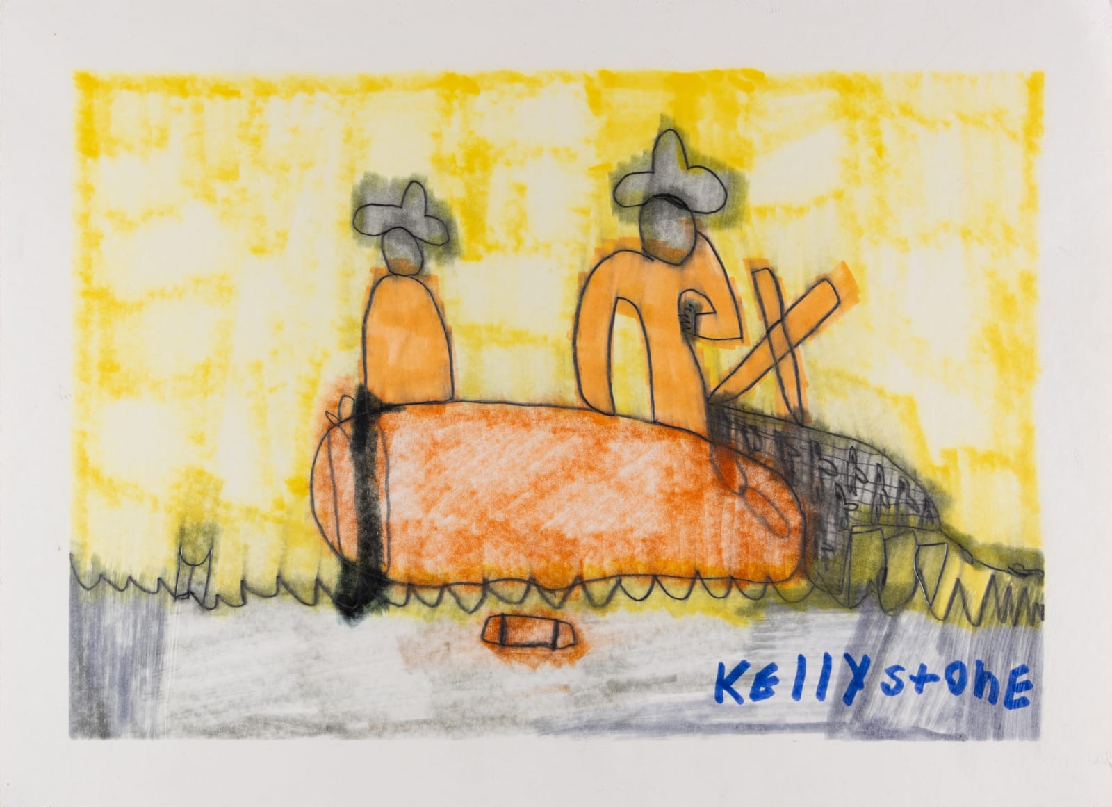 Kelly Stone, Untitled (Figures in a Boat), n.d.