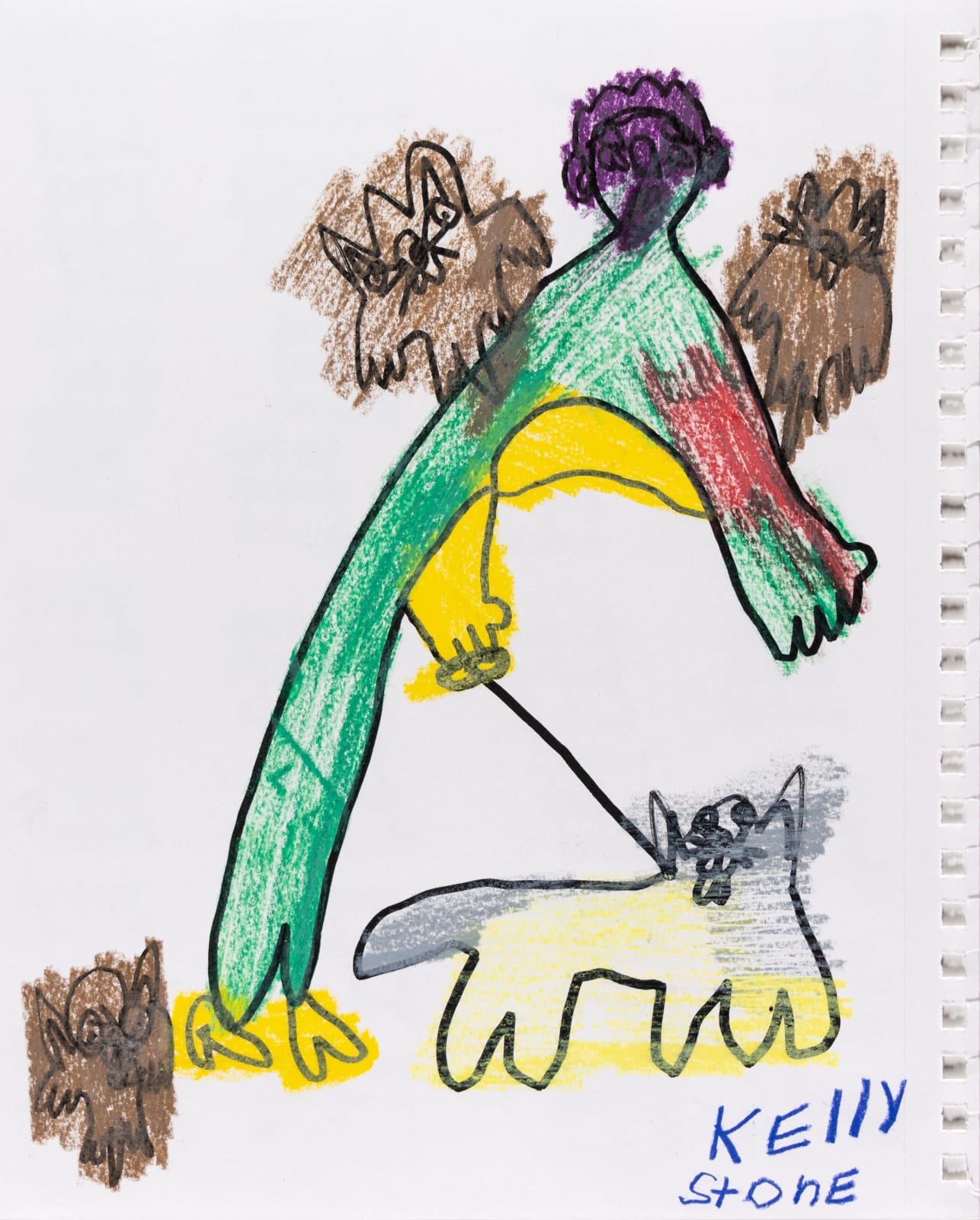 Kelly Stone, Untitled (Man Walking Dog), n.d.