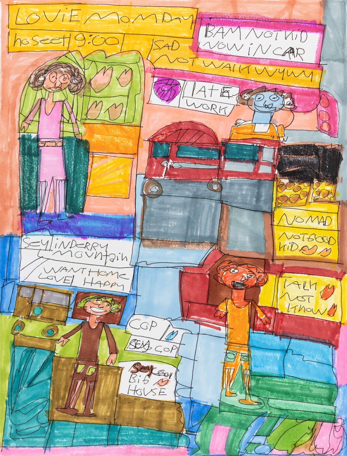 Rebecca Kubica, Love Mom Dad on Street 9:00pm, 2023
