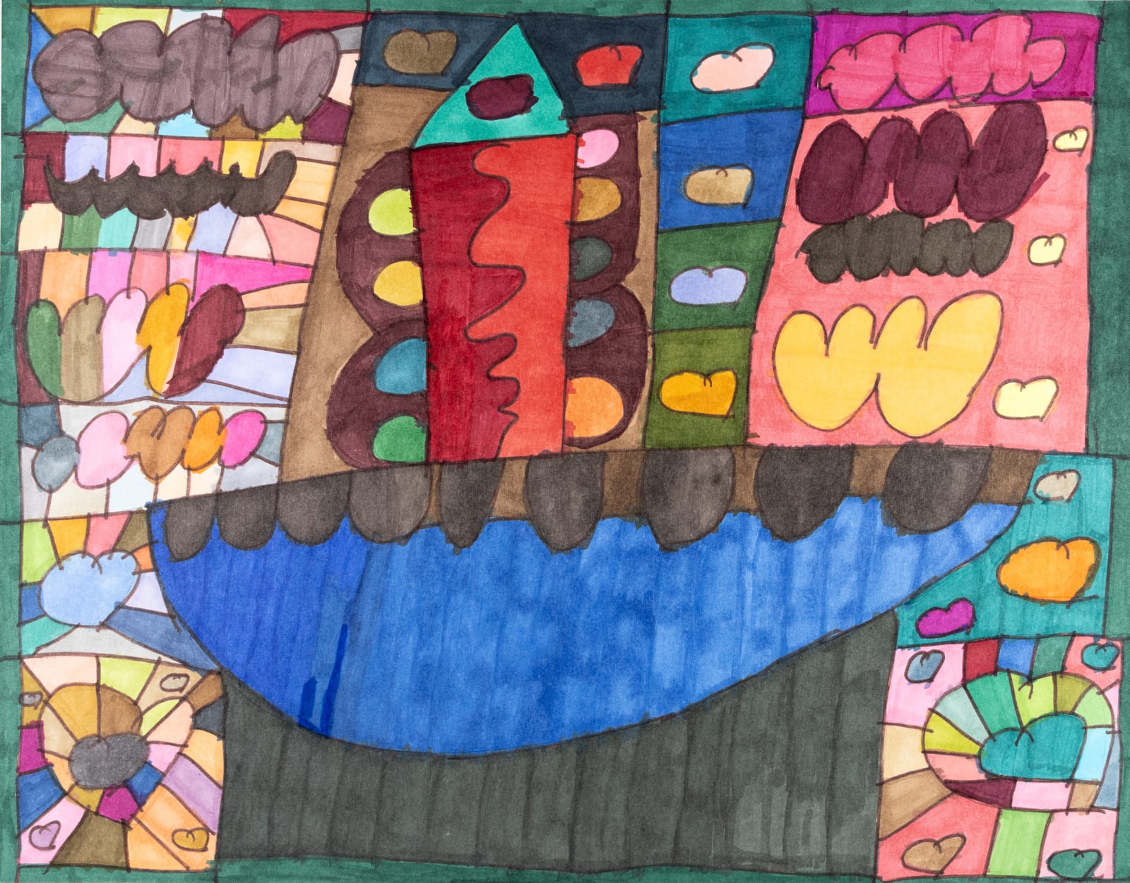 Maria Vanik, Boat Rainbow Colors, 2024