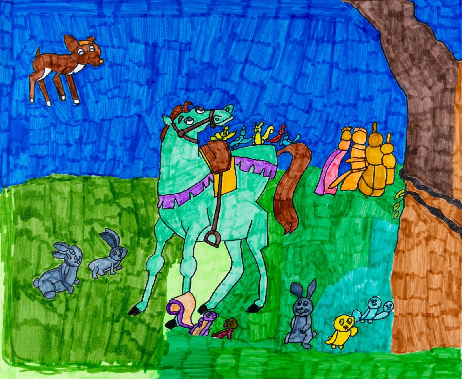 Christina Zion, There's a Horse Into the Forest, 2023