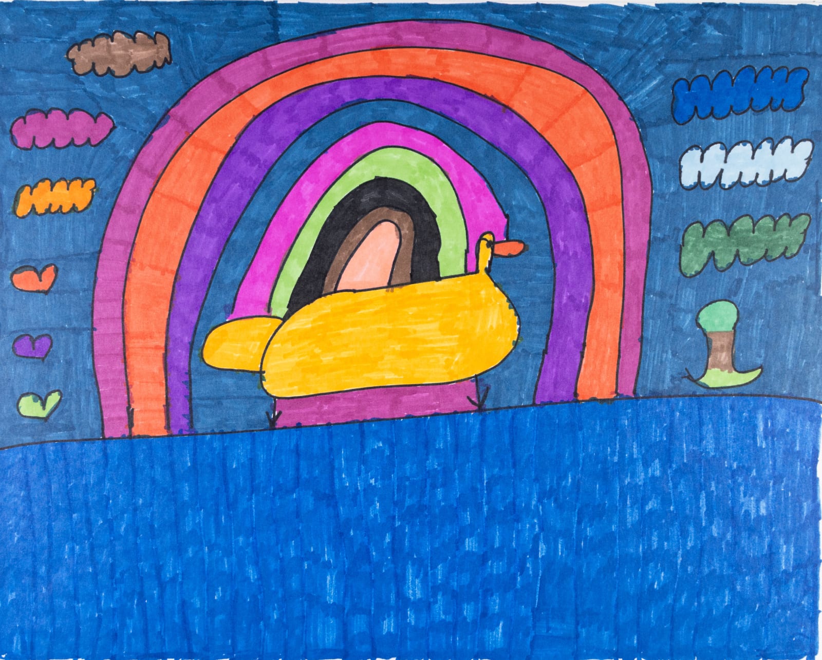 Maria Vanik, Cloud, Heart, Tree, Duck, Rainbow, 2021