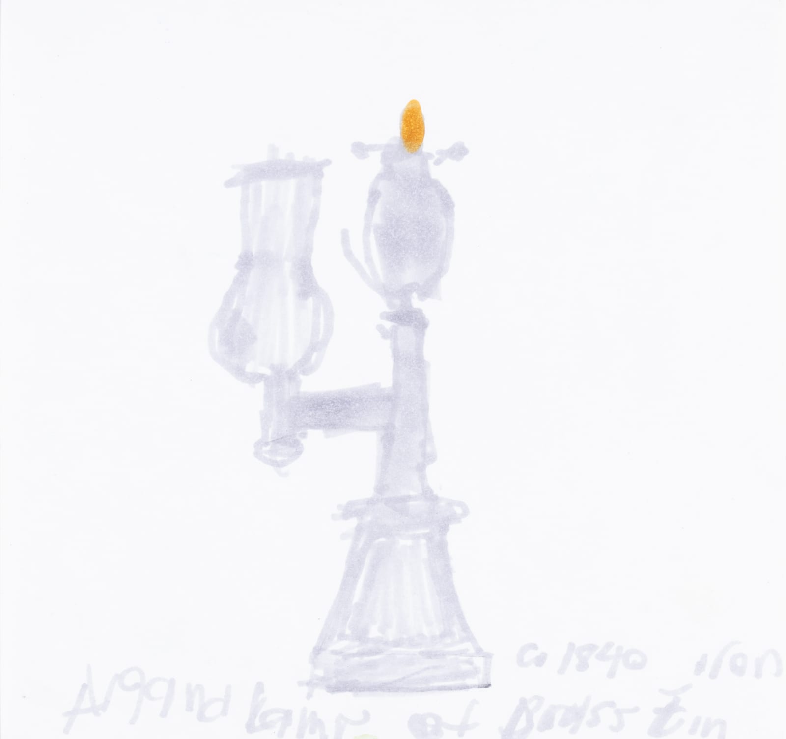 Richard Auth, Argand Lamp of Brass Tin, 2025