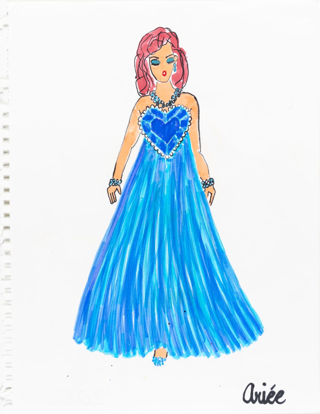 Ariée, Untitled (Blue Gem Gown), 2022