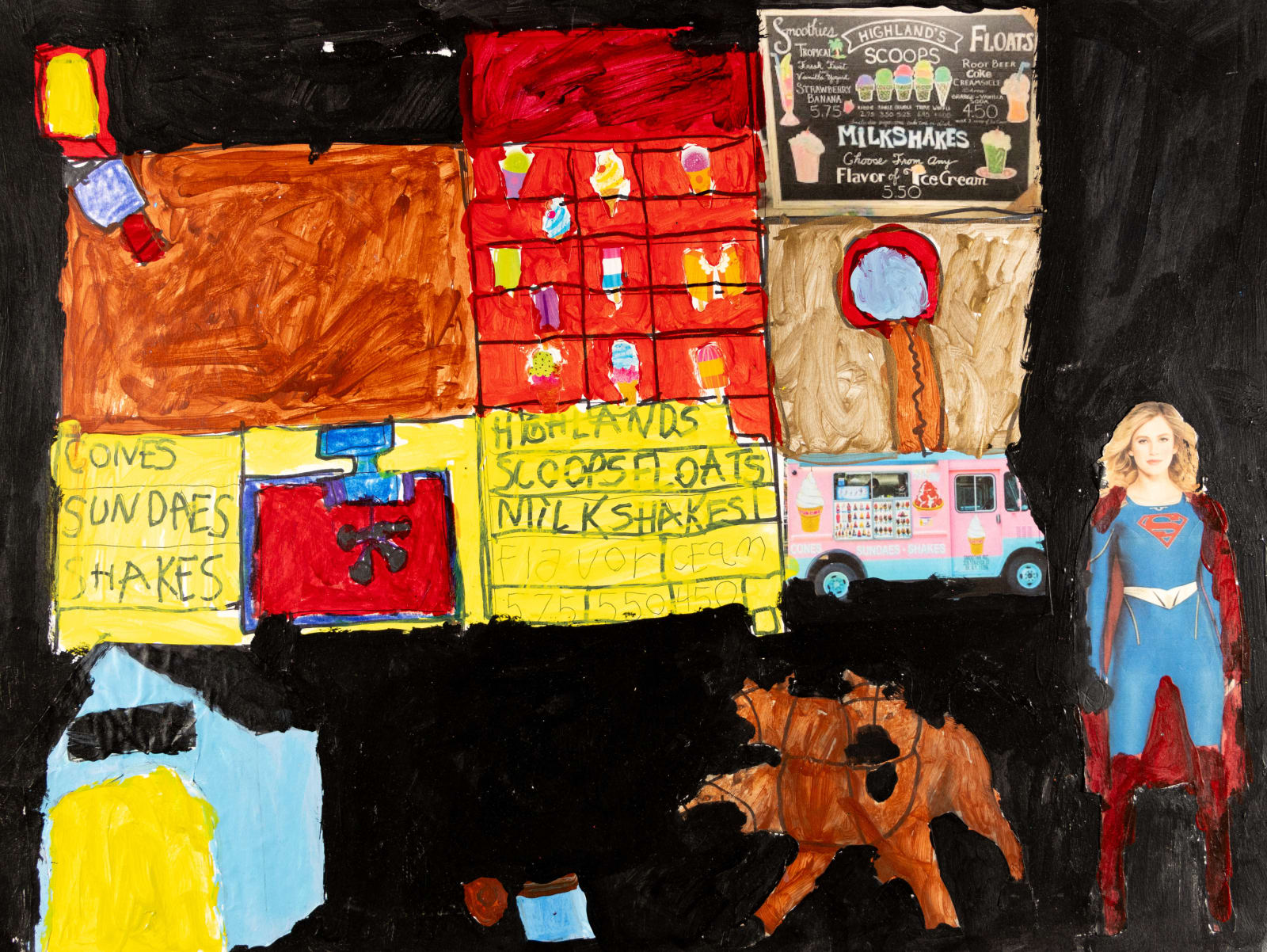 Jean Wilson, Superwomen, Dog, and Ice Cream, 2022