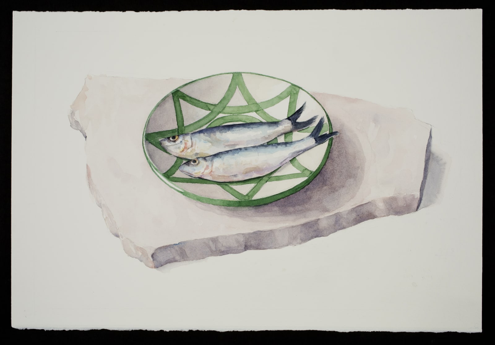 Carol Ivey, Sardines on Spanish Plate, 2019