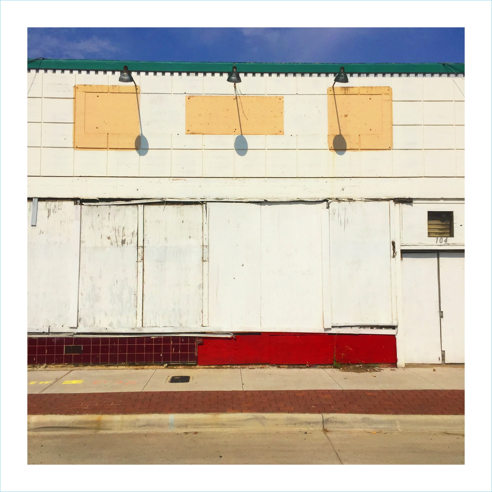 William Greiner, Boarded Facade South Side, Fort Worth TX, 2018