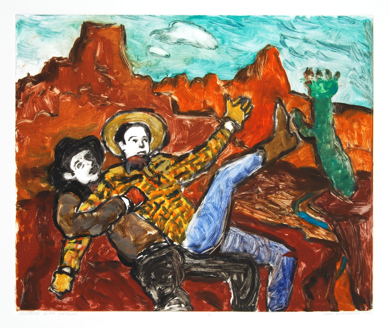 Linda Blackburn, Cowboys and Cactus, 2002