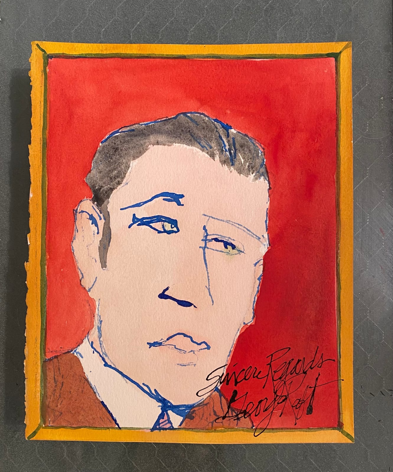 Linda and Ed Blackburn, Sincere Regards, George Raft