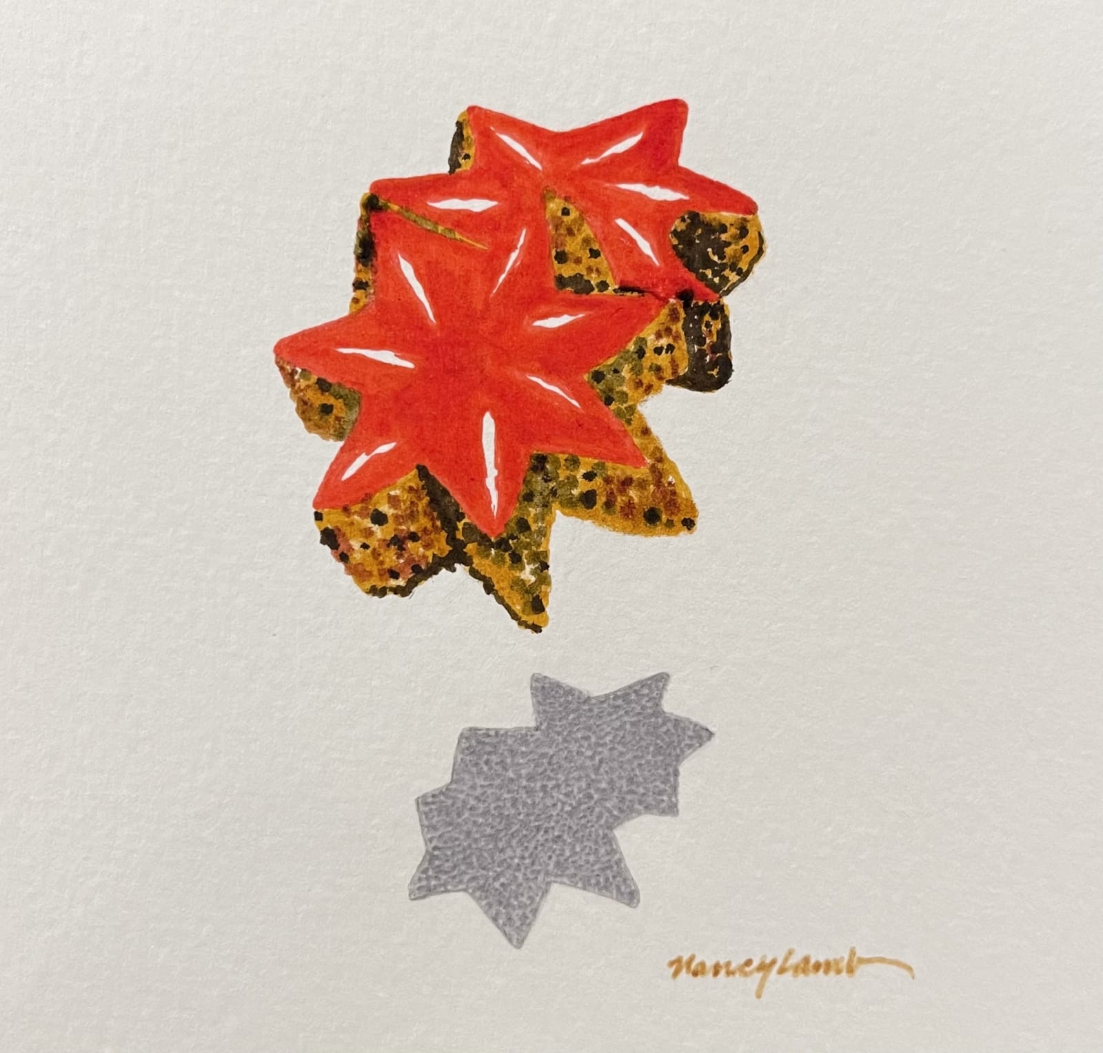 Nancy Lamb, Poinsetta Cookie, 2021