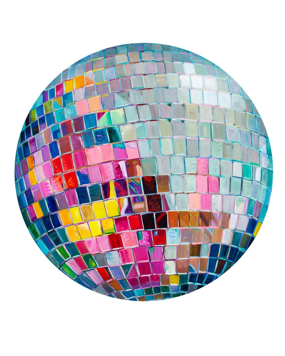 Sari Shryack, Flower Disco Ball - Print 12 x 16"