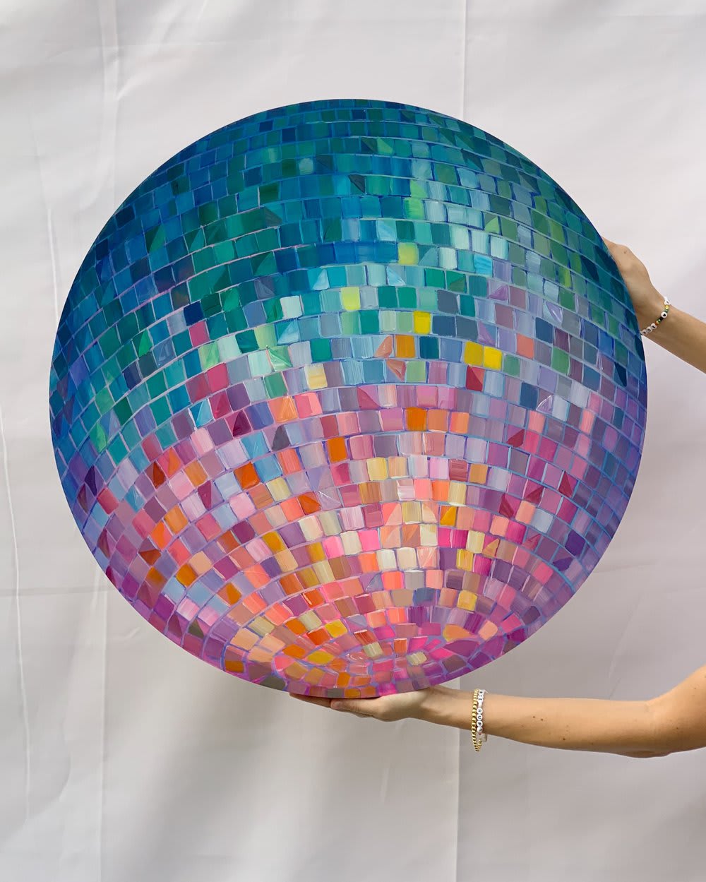 Sari Shryack, Cotton Candy Disco Ball, 2021