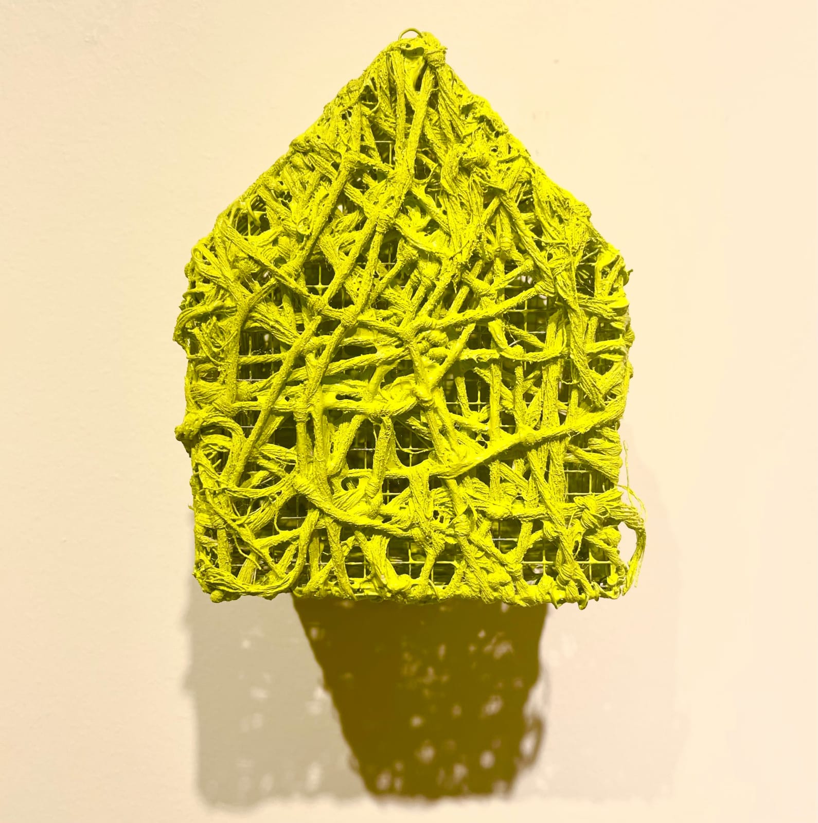 Carol Benson, Wrapped House (Chartreuse), 2022