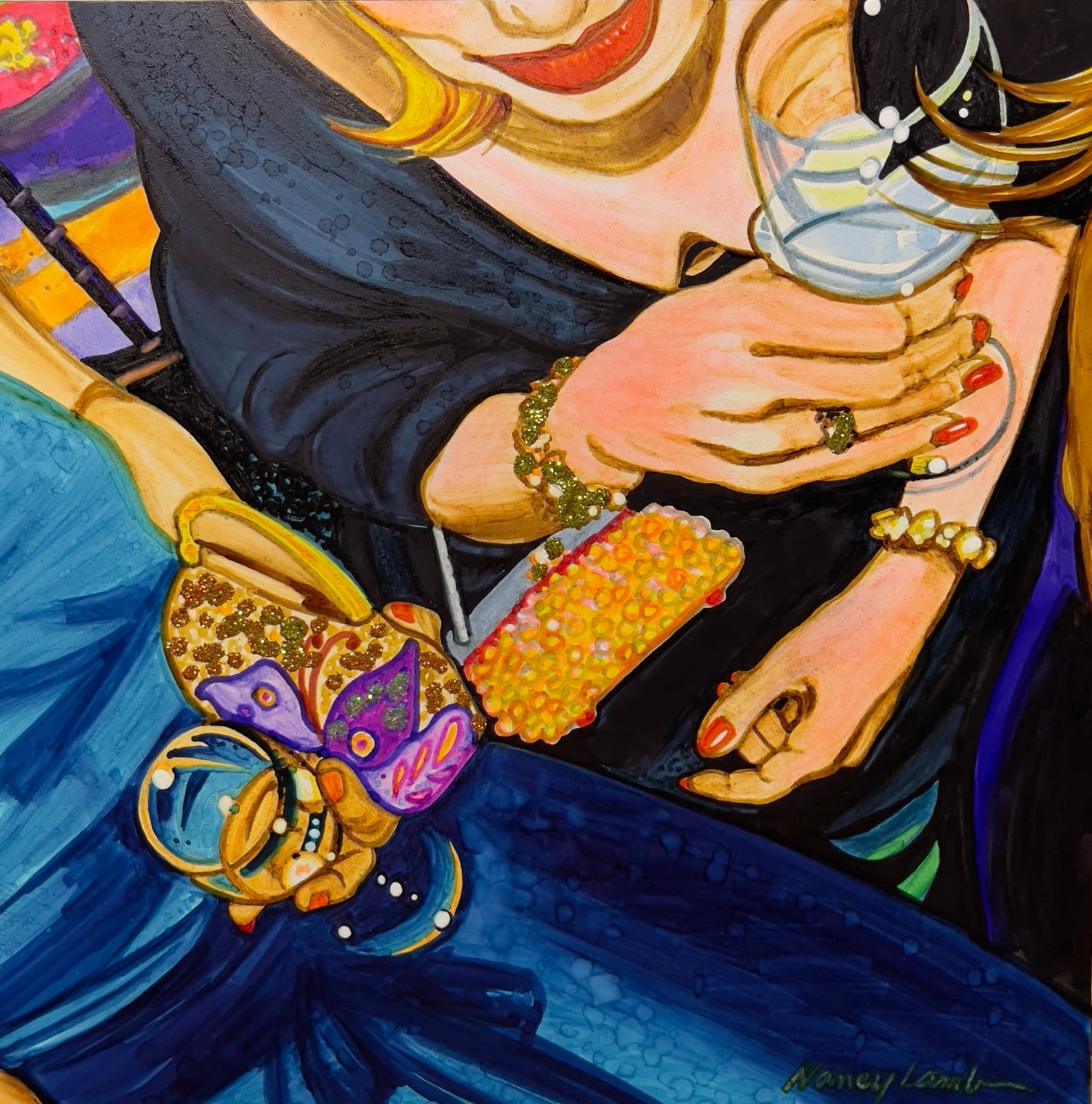 Nancy Lamb, Study for Butterfly Bag , 2022