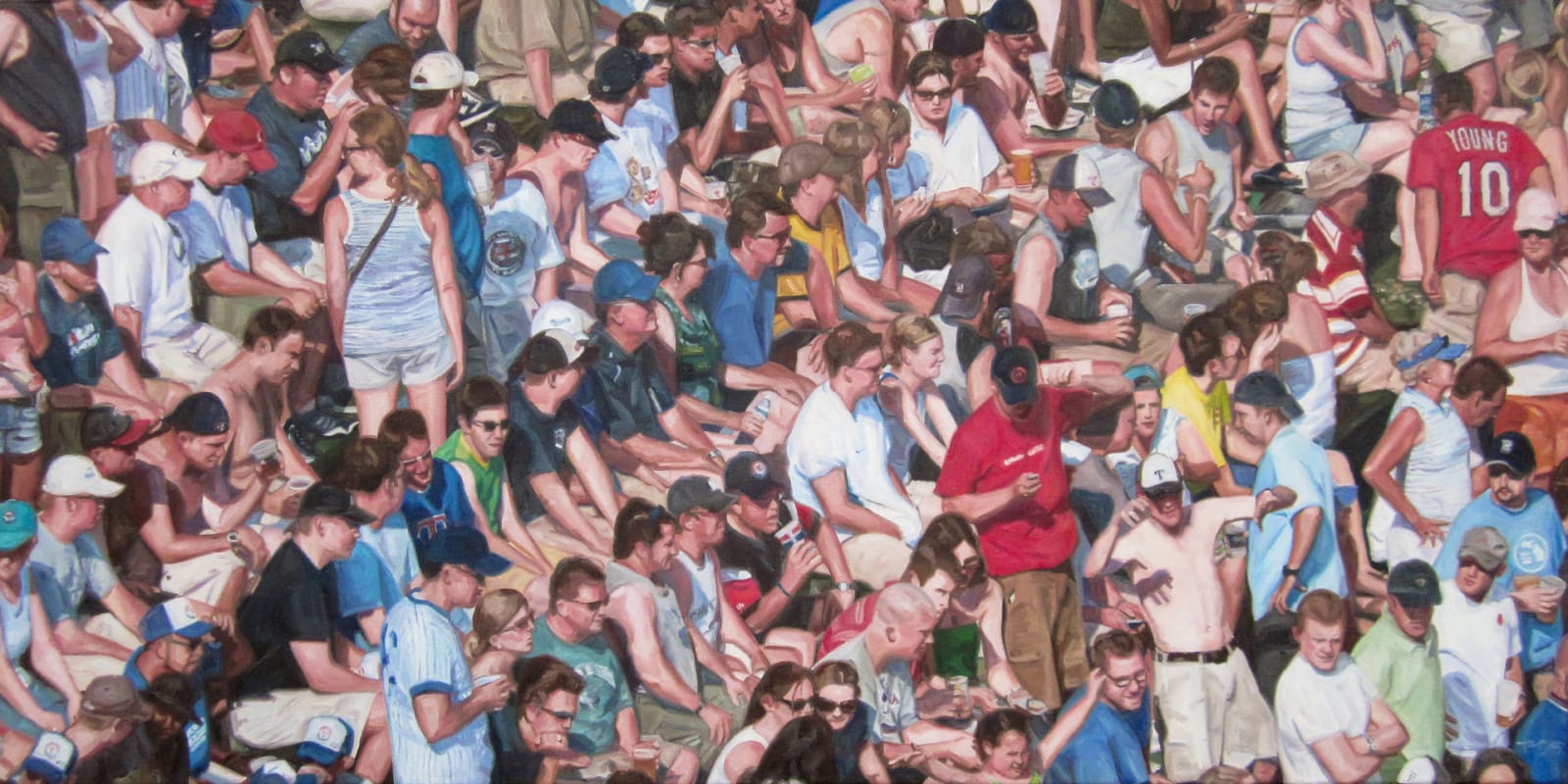 Treslyn Shipley, A Crowd at a Baseball Game, 2020