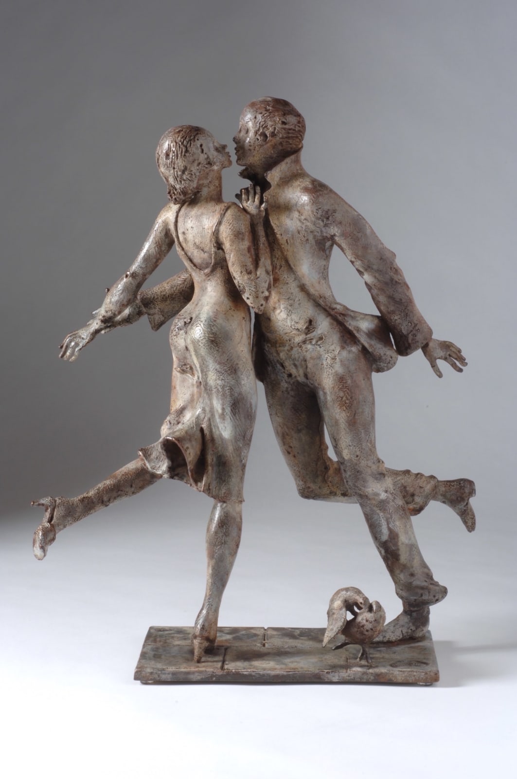 Danse, rené julien, sculpture, bronze, romance, couple, art thema heyi galerie, bruxelles