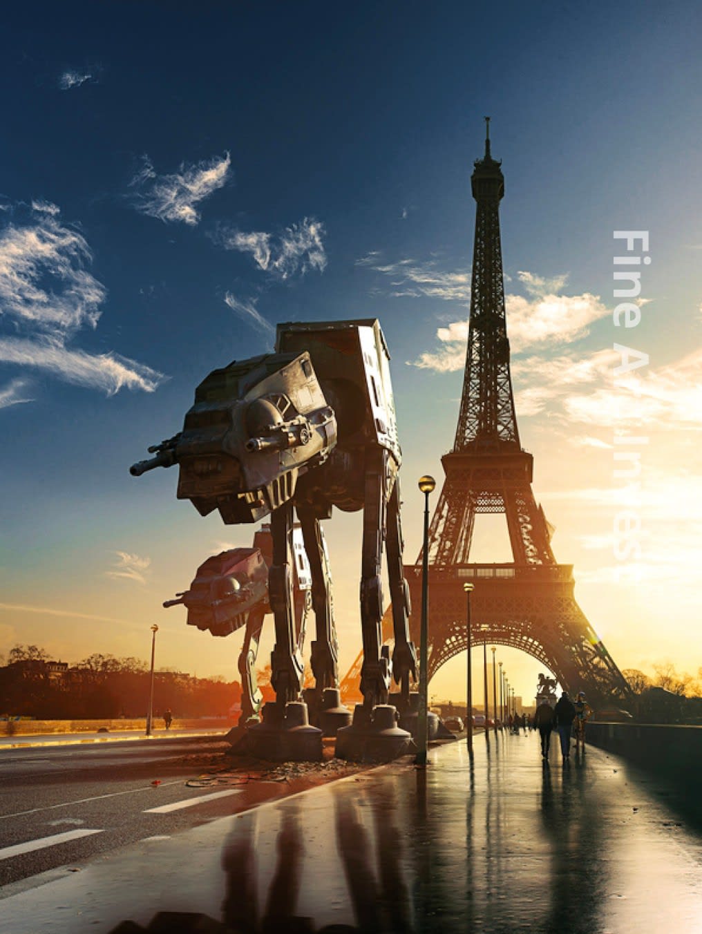 art thema, star wars, star, wars, eiffel, eiffel tower, paris, photo, art, arty, science fiction art, star wars art, interior decoration, star wars on the wall, star wars fan, star wars goodies, star wars buy, laurent pons, lease art, art leasing, art investment, art collector, art collection