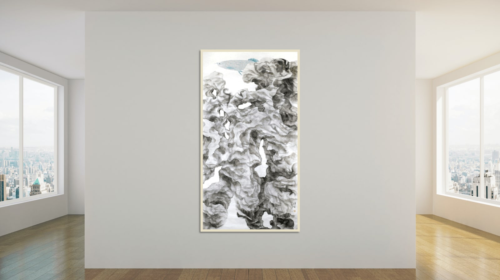 voyage vide, vide, poisson, tai hu rock, Zhang jinxian, peinture rupestre, peinture de montagne, paysage aquatique, paysage, art contemporain, art asiatique, peinture asiatique, peinture de poisson, art contemporain chinois, art à l'encre, peinture chinoise, peinture noir et blanc , peinture à l'encre, art asiatique, peinture à l'encre et au lavis d'asie orientale, art Thema heyi, galerie d'art belge, décoration d'intérieur art maison, décoration salon, zen, art déco, déco maison, décoration murale