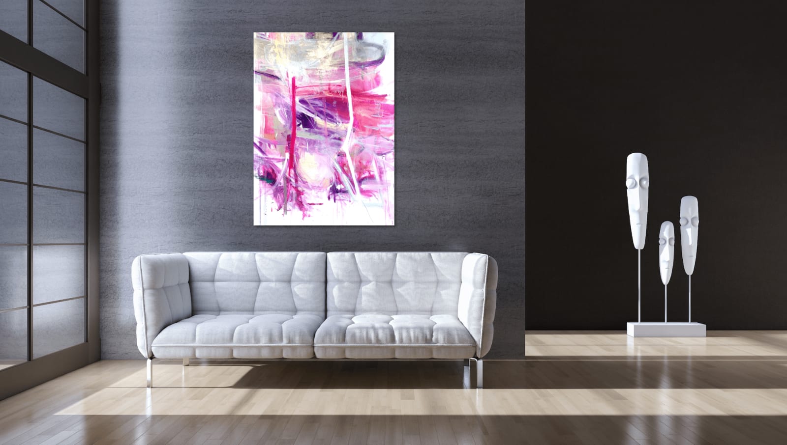 Schnell, Langsam, ongedifferentieerde tijd, snel, langzaam, paars, roze, abstracte schilderkunst, acrylverf, olieverfschilderij, beweging, lijntekeningen, Naoko WATANABE, Japanse schilderkunst, hedendaagse Aziatische kunst, hedendaagse Japanse schilderkunst, romantiek, bloeiend, art thema heyi galerij, Kunstgalerij Brussel