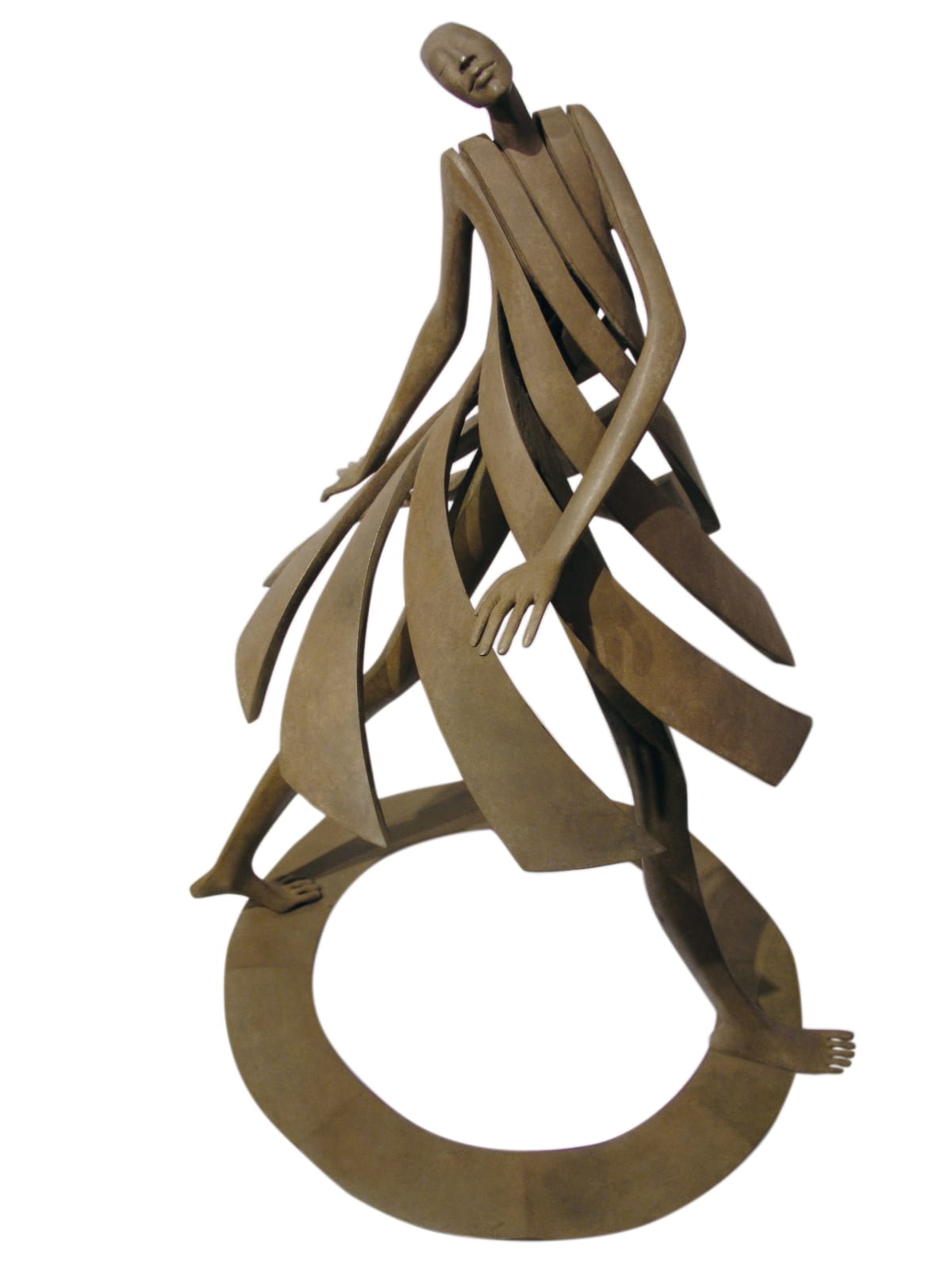 Primavera, contemporary patinated bronze sculpture by Isabel Miramontes, new 2026 edition, caramel patina, iconic figurative artwork for collectors
