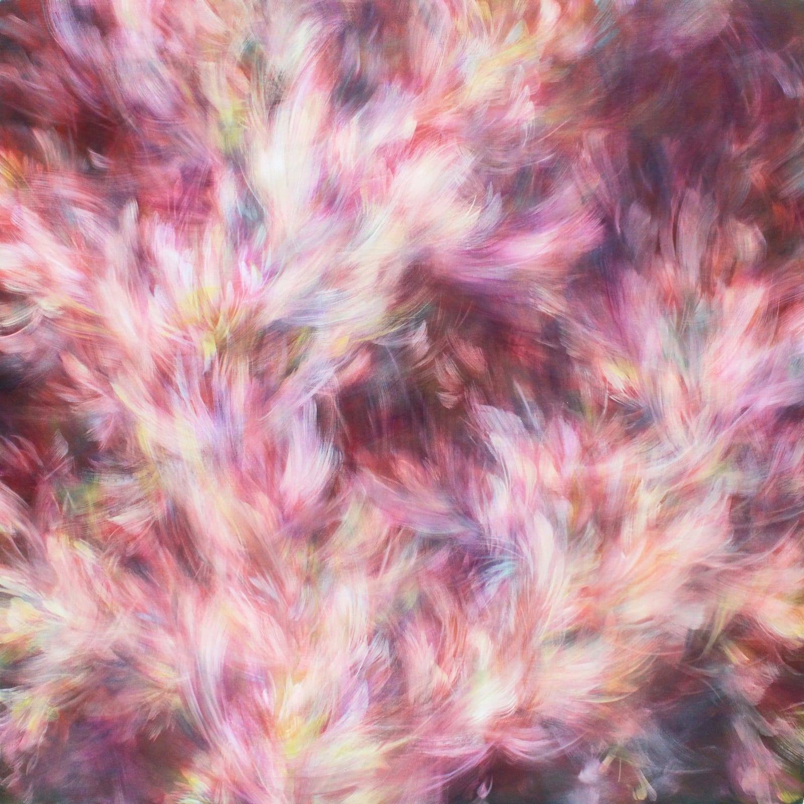 Winged Victor, Bloeiend, roze, goud, Purper, nagare, bloem schilderij, olieverfschilderij, roze, stromende tijd, beweging, illusie, noriko kurafuji, japanse schilderkunst, hedendaagse Aziatische kunst, hedendaagse Japanse schilderkunst, romantiek, bloeiend, art thema heyi gallery, Brussel