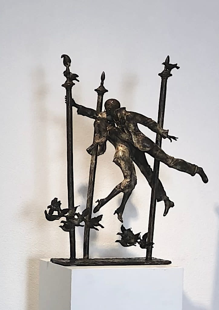 leur large, sculpture, bronze, rene julien