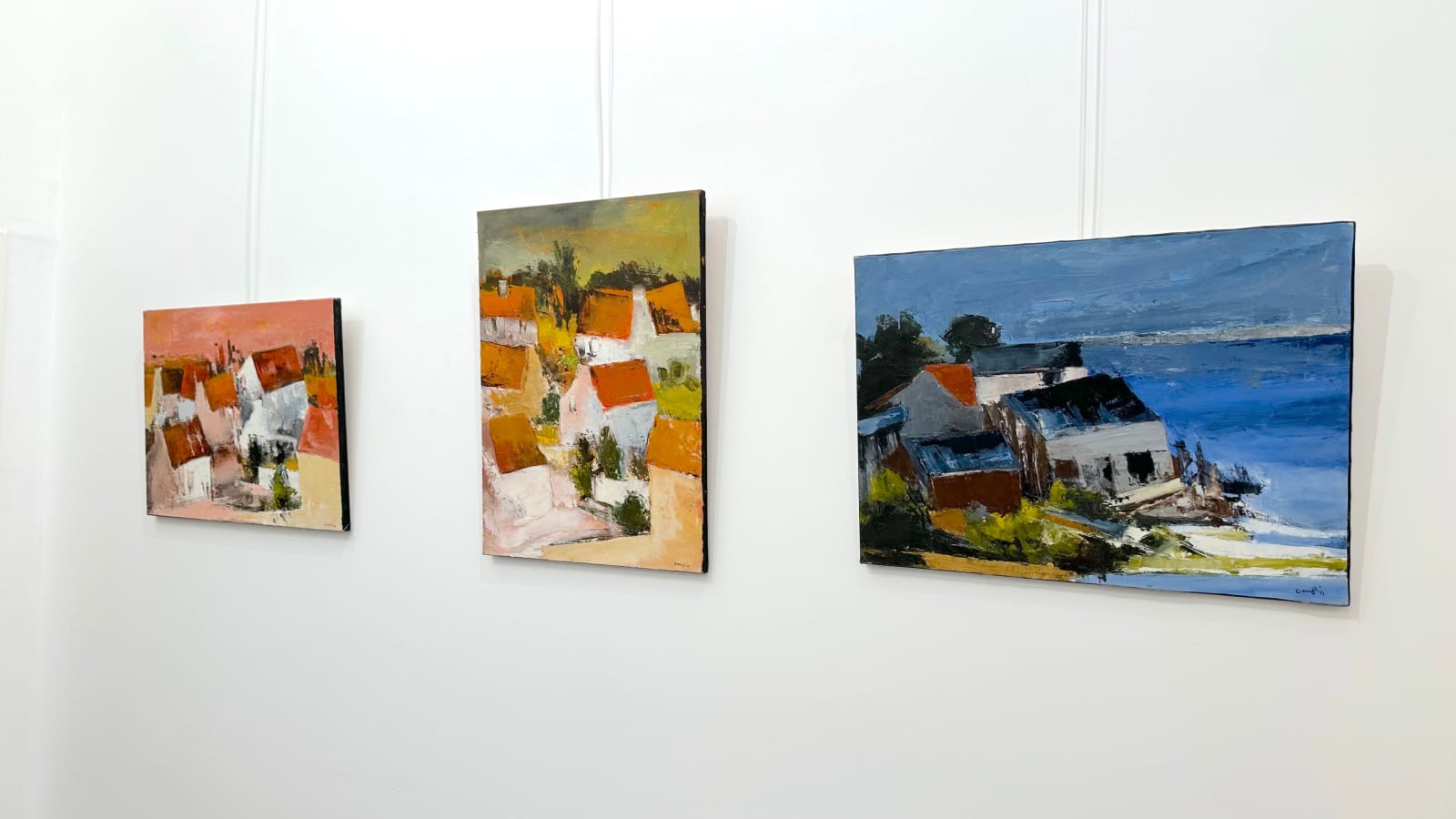 Paesaggio, blu, quadro blu, decorazione, blu, blu Mediterraneo, Francia, espressionismo, pittura a olio, Daufin, scuola di Parigi, olio su tela, Art Thema, blu di Daufin, pittura Daufin, decorazione d'interni, collezione d'arte, investimento in arte, leasing di opere d'arte, Carry-le-Rouet, Marsiglia, arte Carry