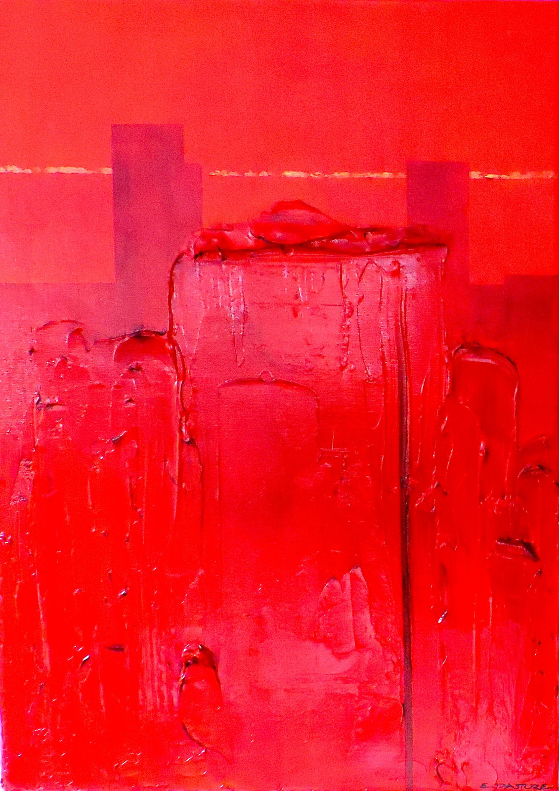 Eric Pasture, évidence, peinture abstraite, peinture, peinture contemporaine, art abstrait, peinture rouge, rouge, peinture matière, matière abstraite, minimalisme, peinture minimalisme, design d'intérieur, décoration d'art, décoration de salon, décoration murale, art theme heyi, art belge Galerie