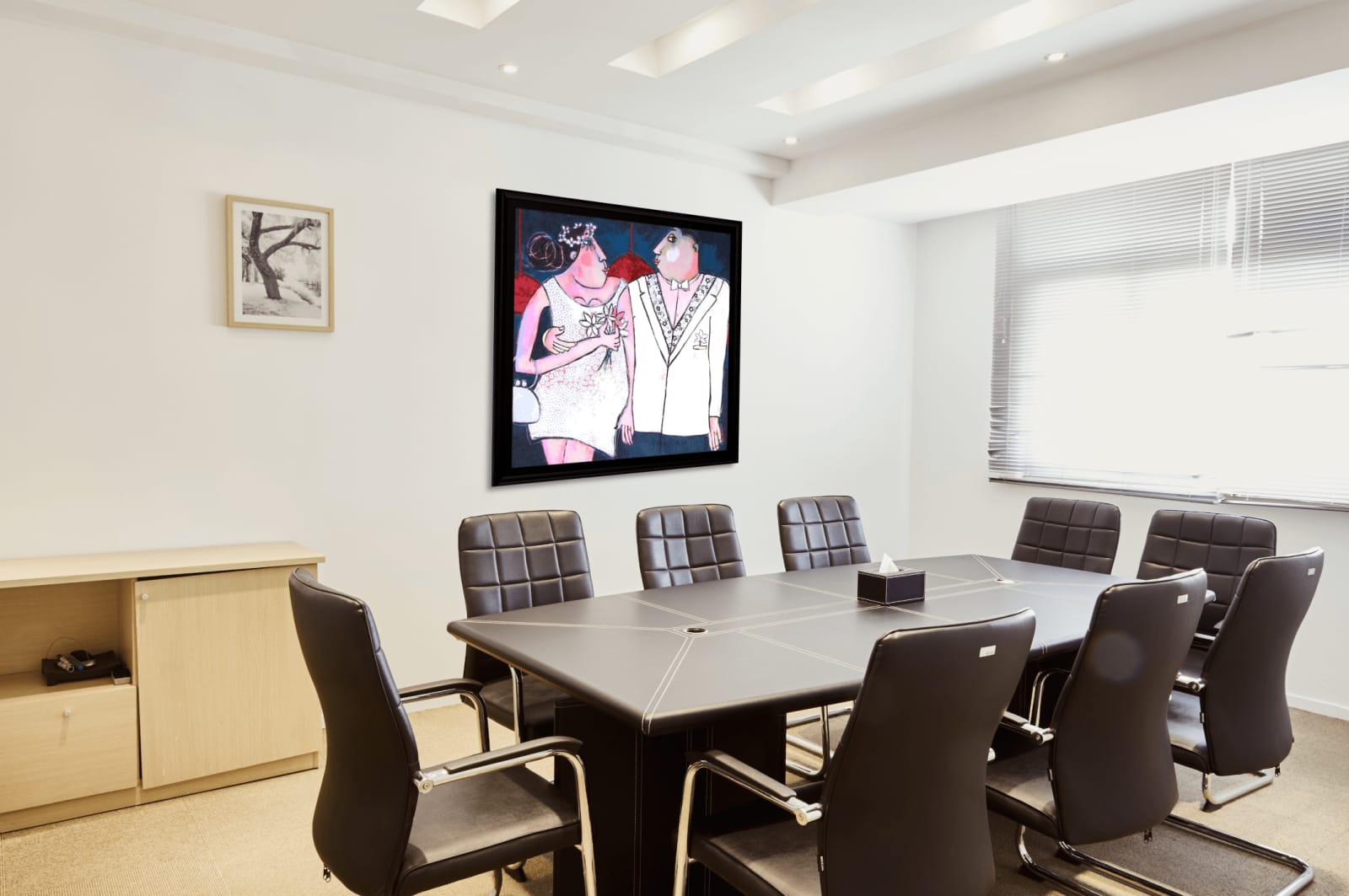 art thema, artthema, art, thema, les mariés, simsa, painting, love, couple, wedding, art thema heyi gallery, humor, married couple, flower, contemporary art, interior home art design, salon decoration