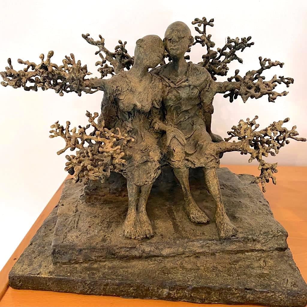 Zeus et Hermès, lieven d'haese, sculpture en bronze, sculpture d'amour, sculpture de couple, sculpture heureuse, sculpture d'arbre, sculpture de dieu, sculpture de mystère, sculpture d'histoire d'amour, sculpture innocente, sculpture d'espoir, sculpture d'art, sculpture de nature, sculpture d'intérieur, art figuratif, sculpture figurative, sculpture contemporaine, design d'intérieur, décoration d'art, décoration de salon, art theme heyi, galerie d'art belge,