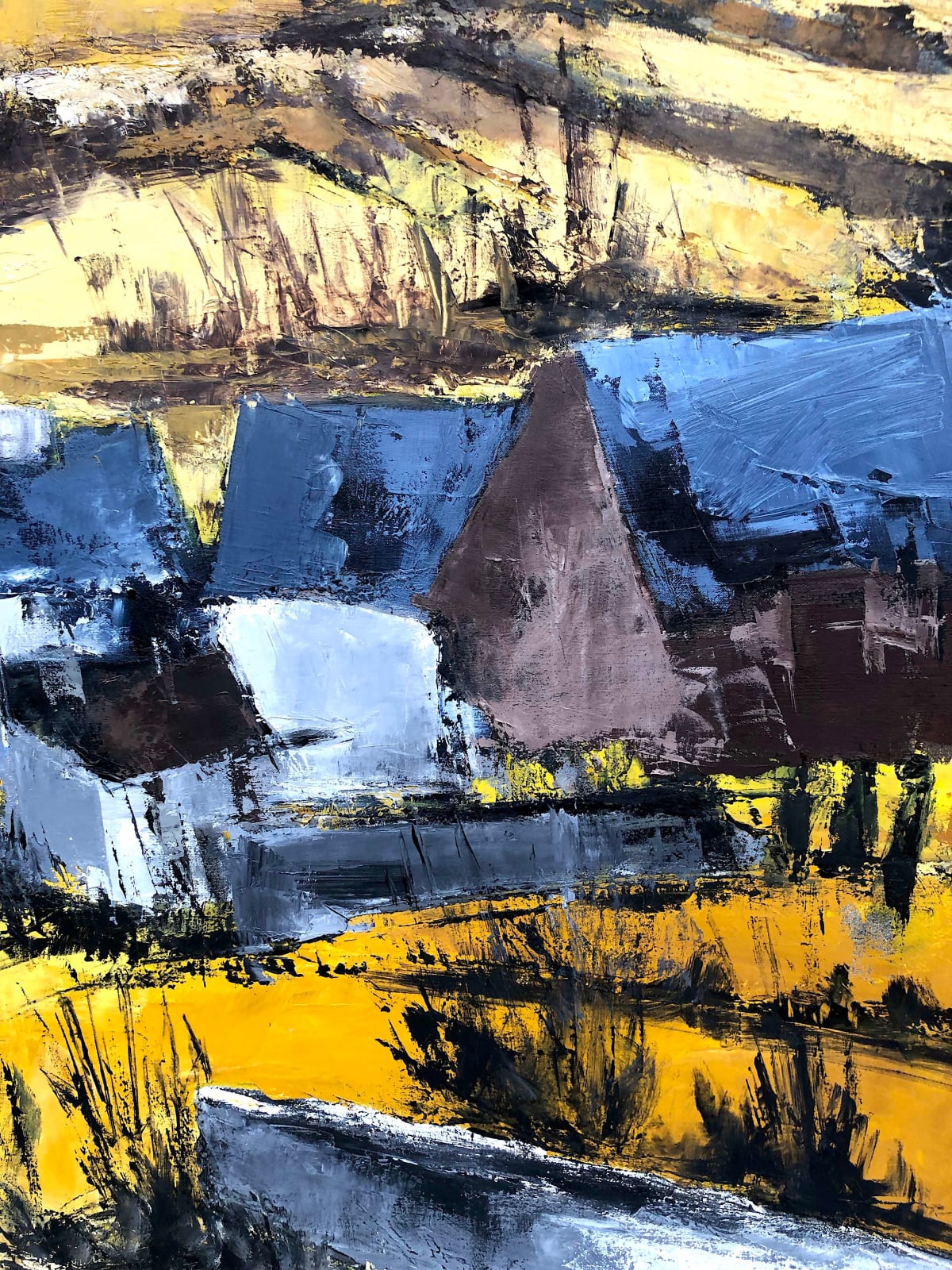 daufin, peinture, expressionisme, expressioniste, coloré, couleurs, rouge, orange, lumineux, paysage, france, art thema, heyi galerie, art