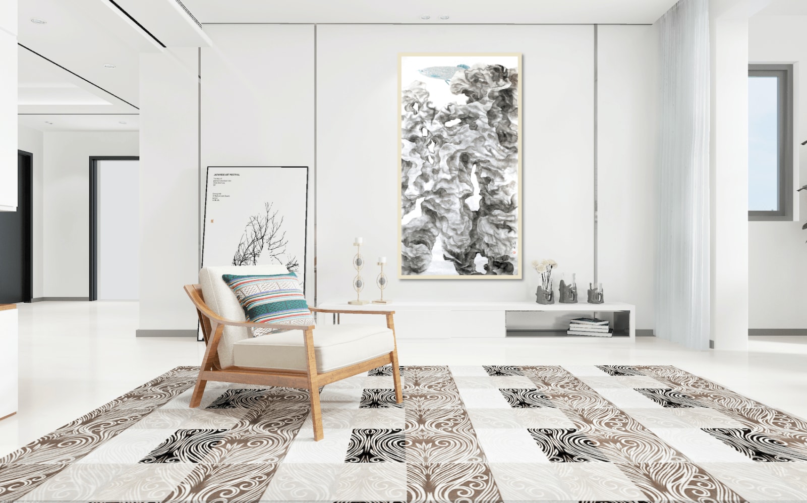 viaggio vuoto, vuoto, pesce, roccia tai hu, Zhang jinxian, pittura rupestre, pittura di montagna, paesaggio acquatico, paesaggio, arte contemporanea, arte asiatica, pittura asiatica, pittura di pesce, arte cinese contemporanea, arte dell'inchiostro, pittura cinese, pittura in bianco e nero , pittura a inchiostro, arte asiatica, pittura a inchiostro e lavaggio dell'Asia orientale, arte Thema heyi, galleria d'arte belga, design d'interni per la casa, decorazione del salone, zen, art deco, home deco, decorazione della parete