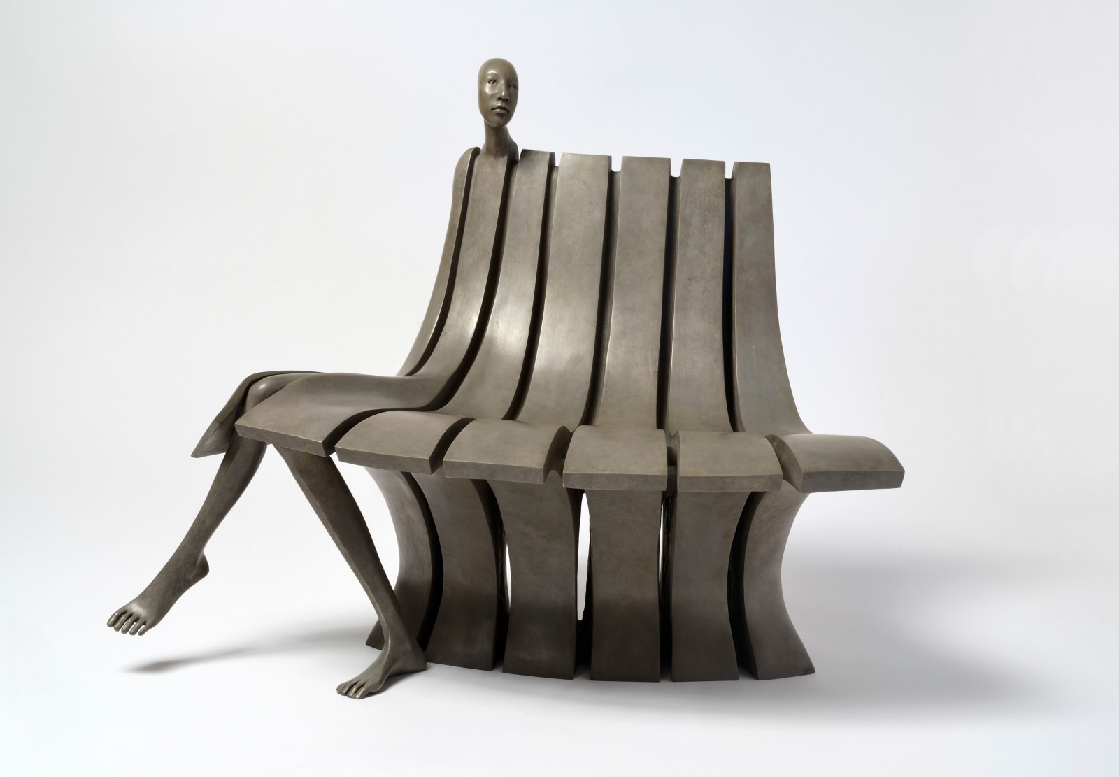 en attendant, isabel miramontes, bronze, sculpture, monumental, art thema, heyi gallery