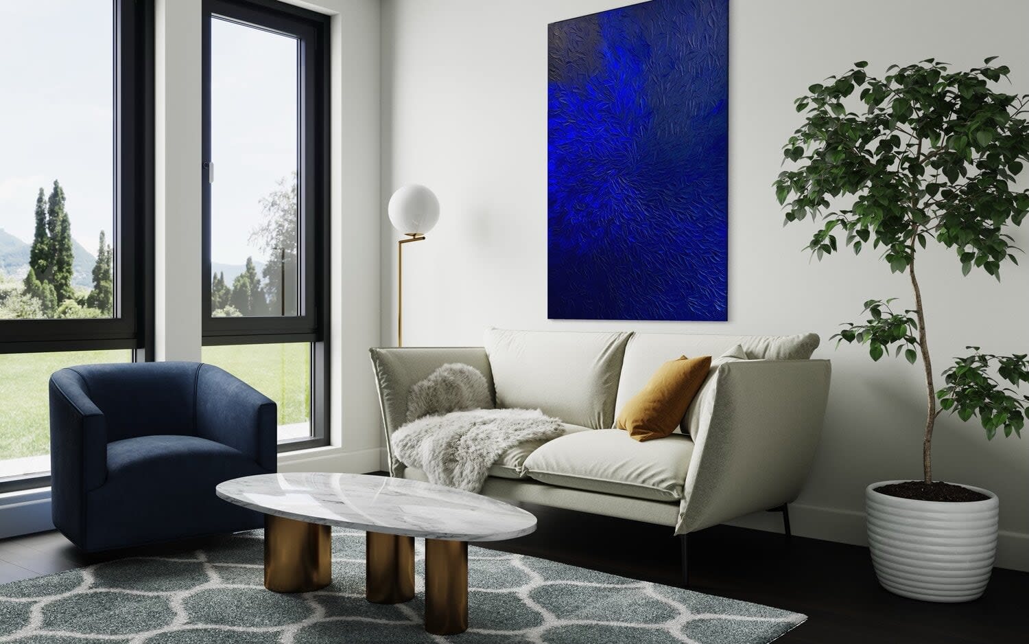 Olivier Messas, Vibration bleue, 2023