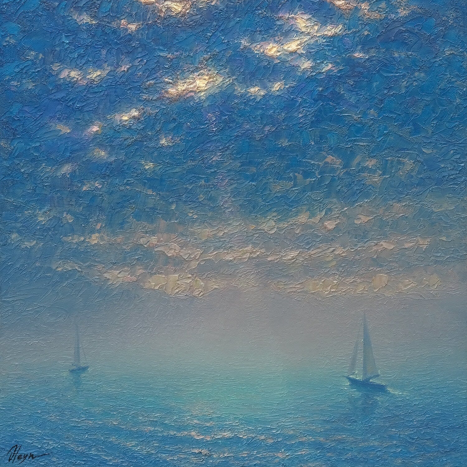 Dmitry Oleyn, Evening sea, 2024