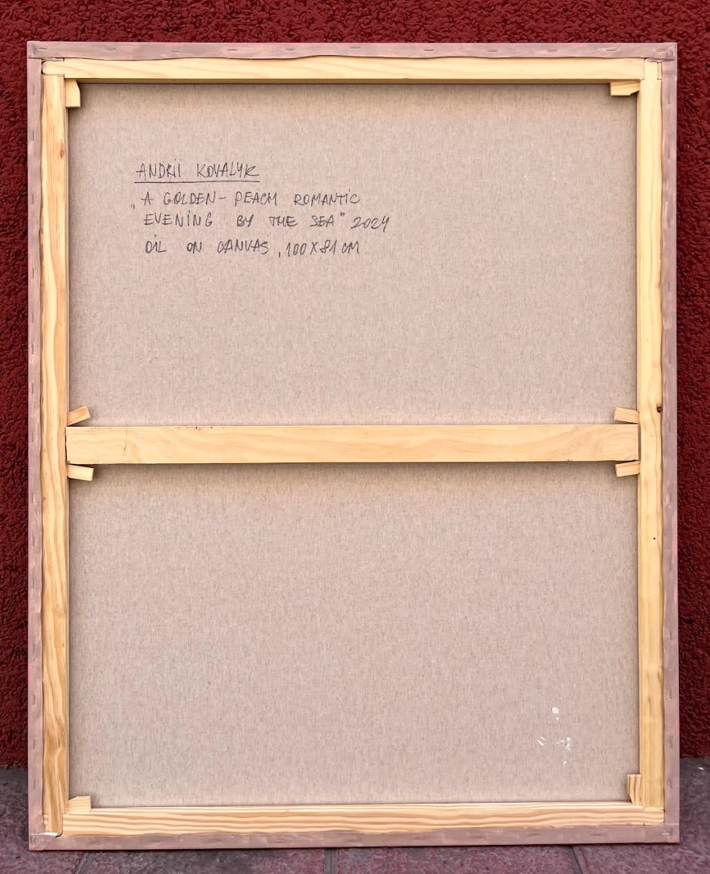 Andrii Kovalyk, Golden Peach Romantic Evening by the Sea, 2024