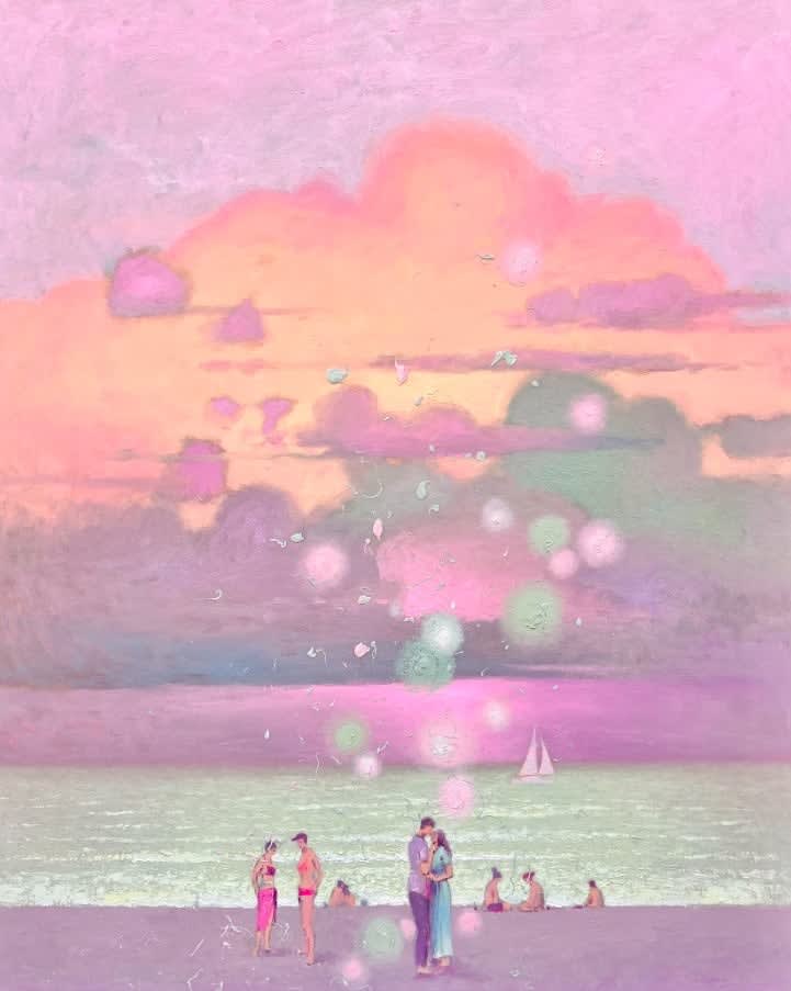Andrii Kovalyk, Mysterious Romantic Evening by the Sea, 2024