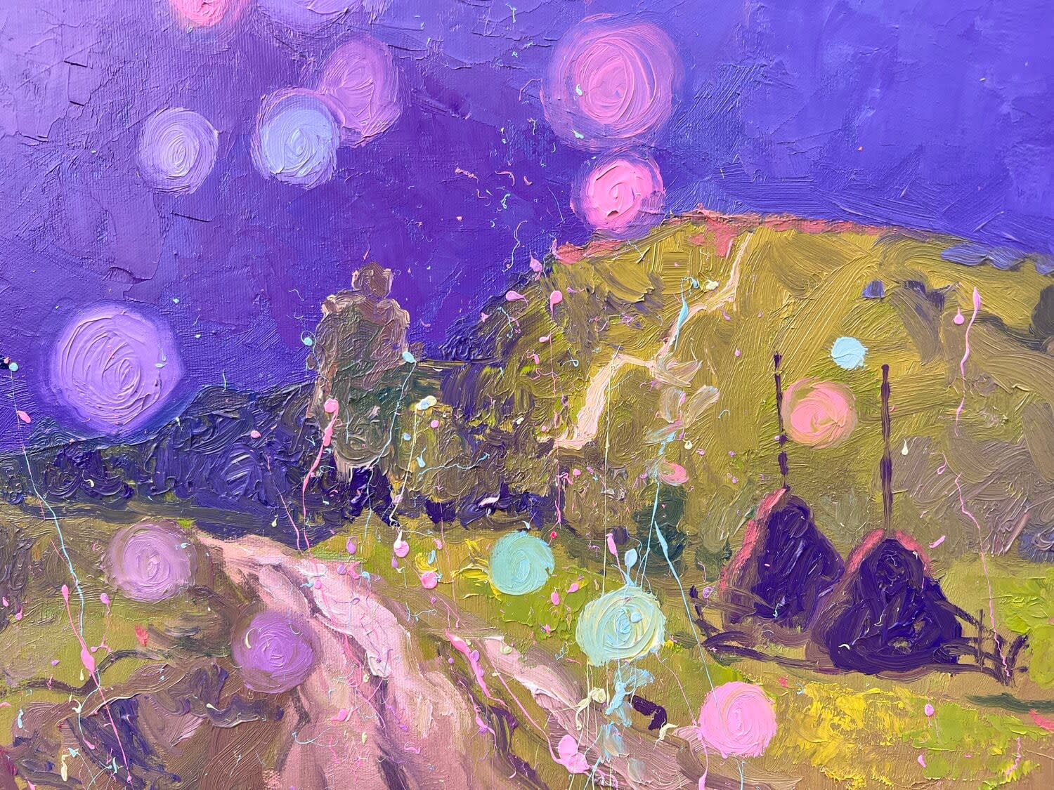 Andrii Kovalyk, A quiet pink evening in the Carpathians, 2023