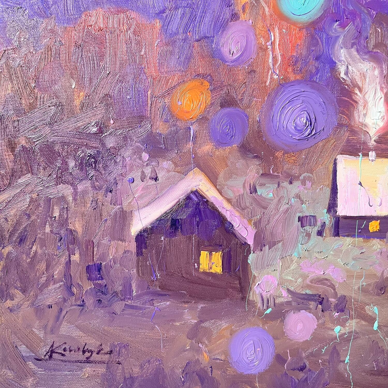 Andrii Kovalyk, Pink evening in the Carpathian mountains in Ukraine, 2023