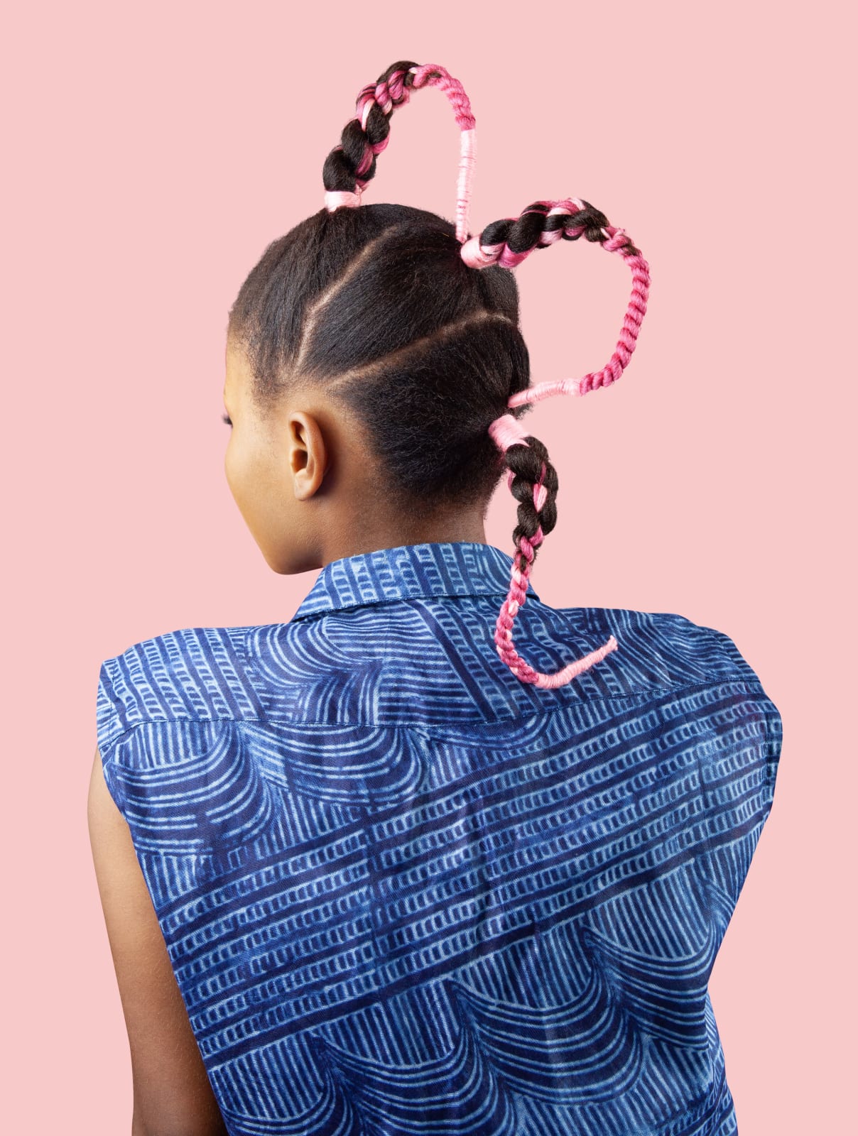 Medina Dugger, Pink Sunglasses from the series CHROMA: an Ode to J.D. ‘Okhai Ojeikere’ , 2017