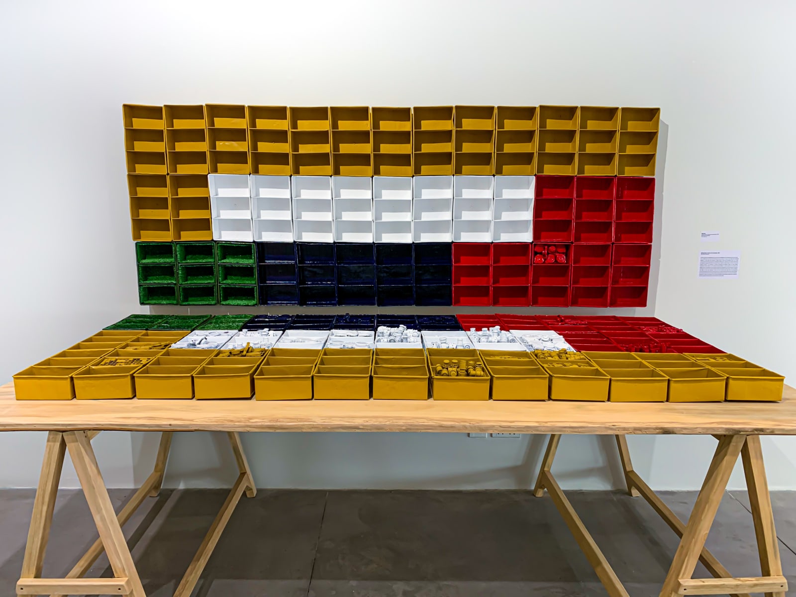 Ndidi Dike, Building Blocks of Desire and Consumption (Table Panel), 2021