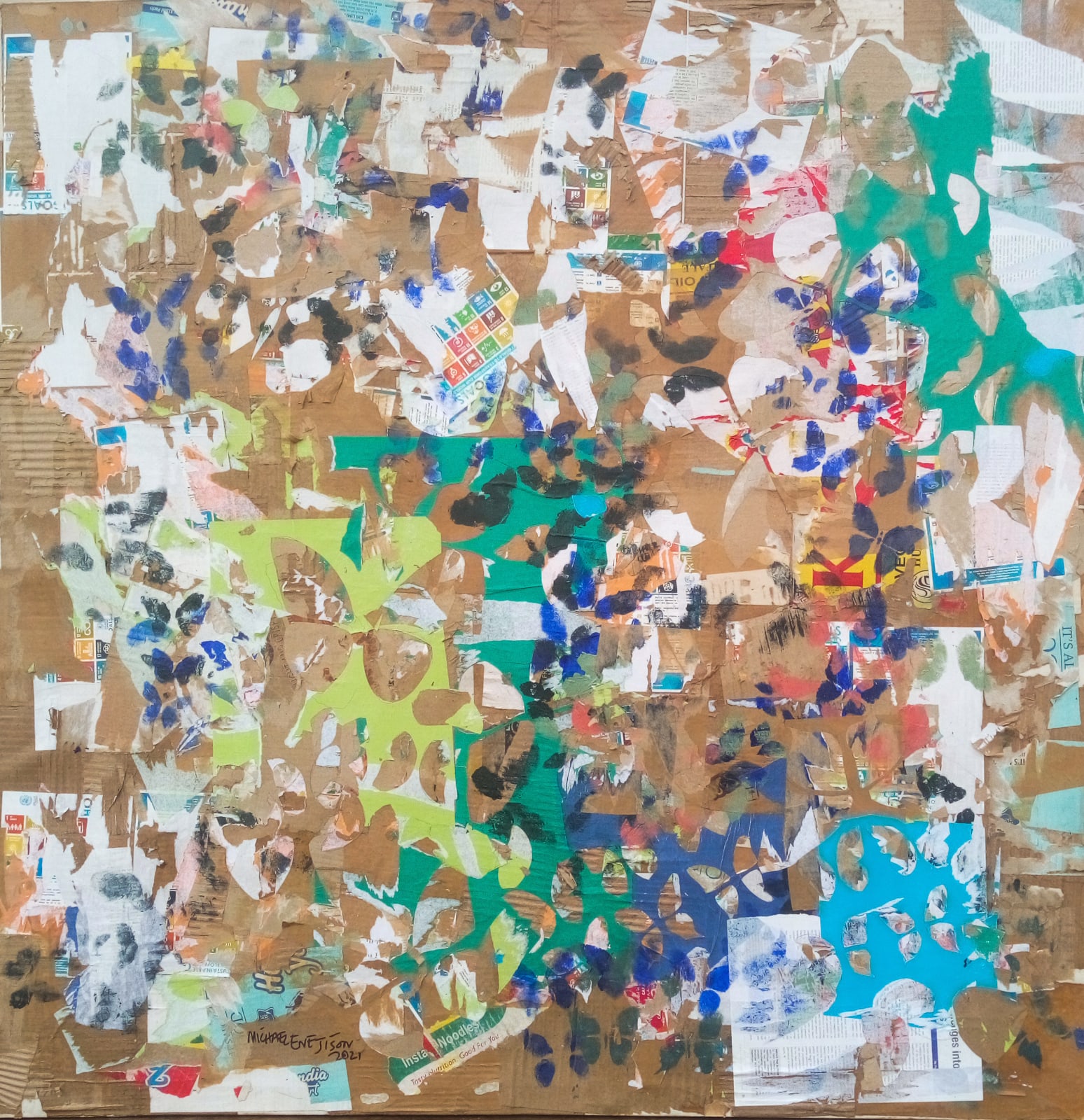 Michael Enejison, What happens when the butterfly flutters II, 2021