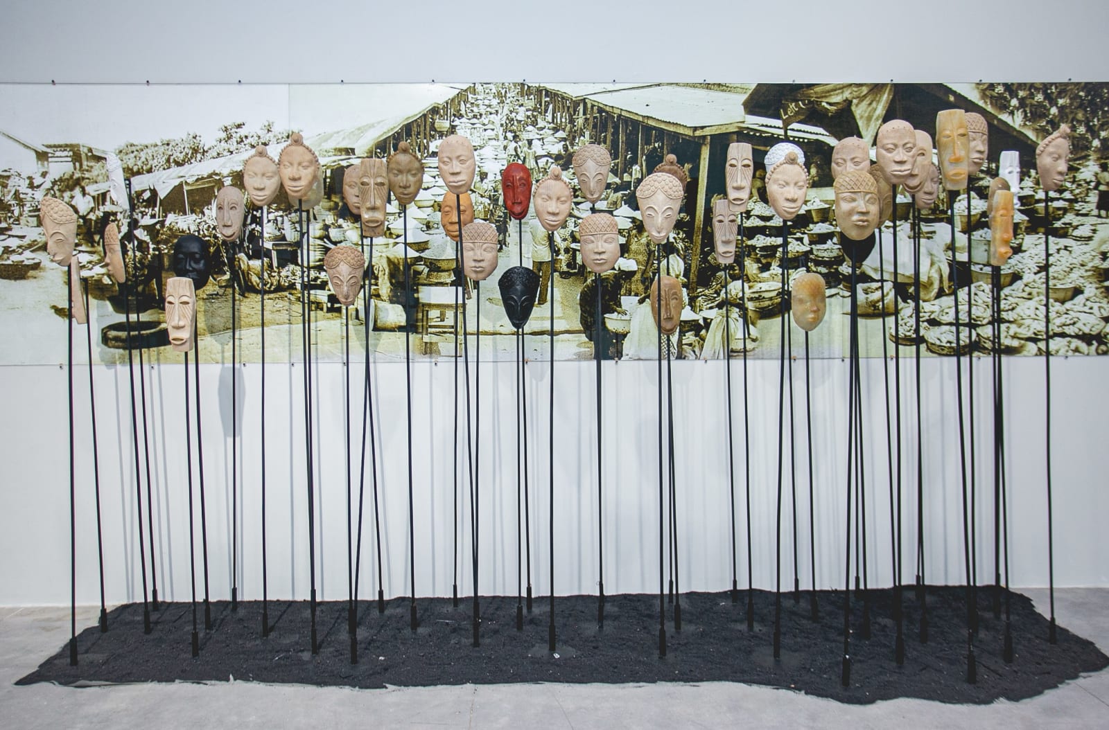 Ndidi Dike, Panoramic Meditation - Whole mask set, 2020-2021