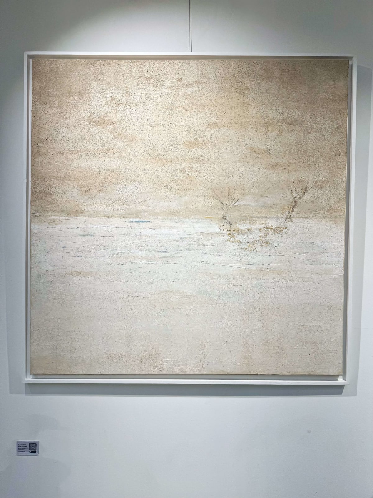 Chems éveil de la lumière peinture abstraite peinture acrylique peinture au sable peinture de méditation art zen paysage aquatique peinture à l'eau à la galerie Art Yi à Bruxelles